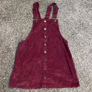 Burgundy overalls size large